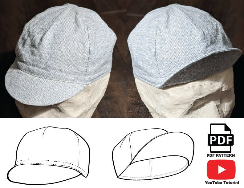 Cycling Cap PDF Sewing Pattern and Instructions Digital (With Video Tutorial)